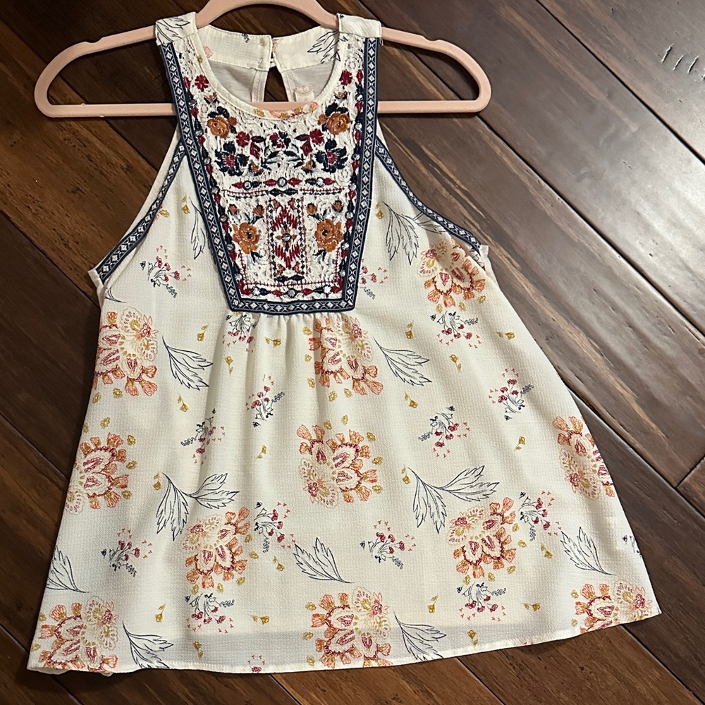 Floral Embroidered Top